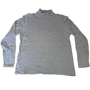 Women's Croft & Barrows stretch Medium Mock Turtleneck Gray longsleeve t-shirt